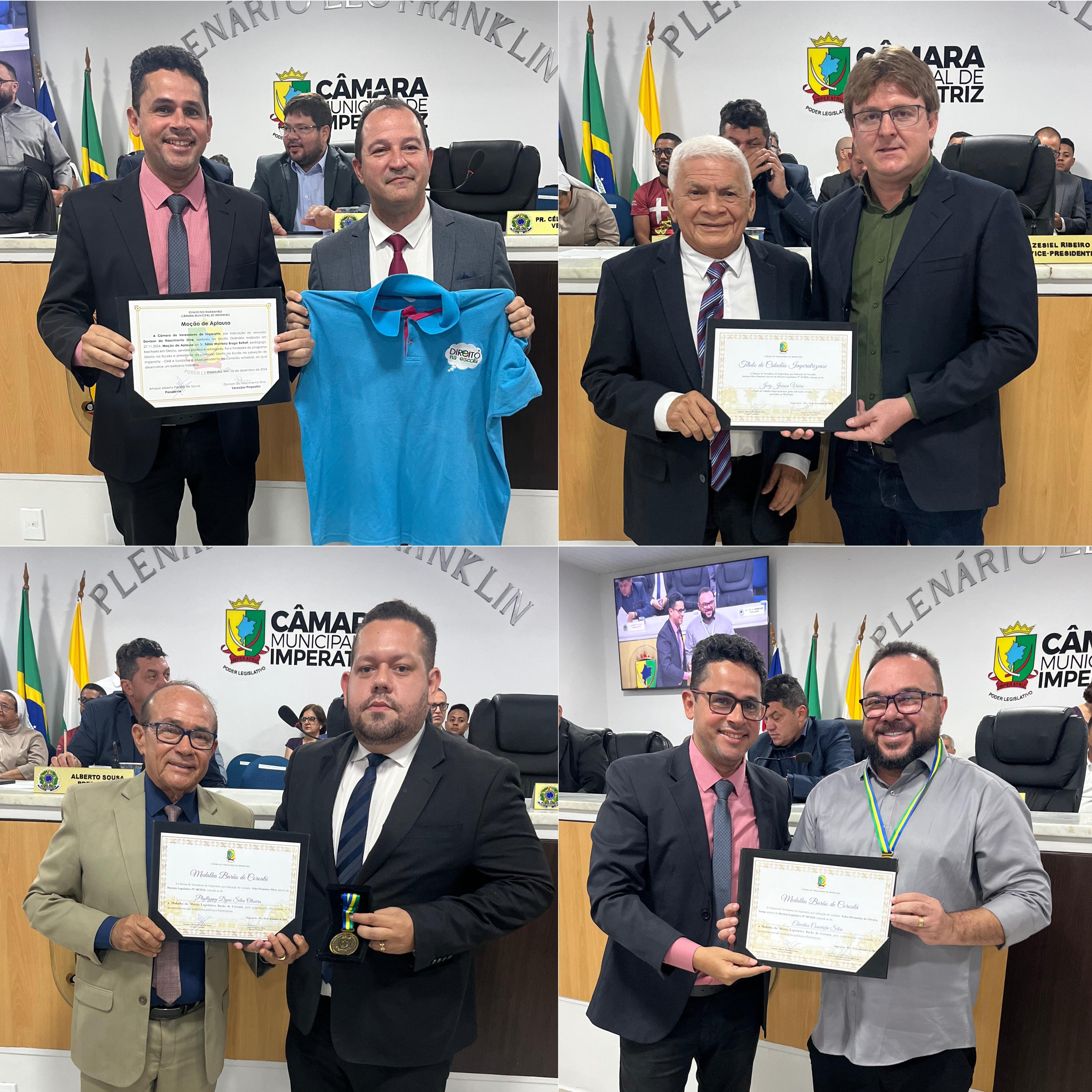 Câmara Municipal de Imperatriz realiza sessão solene para entrega de honrarias