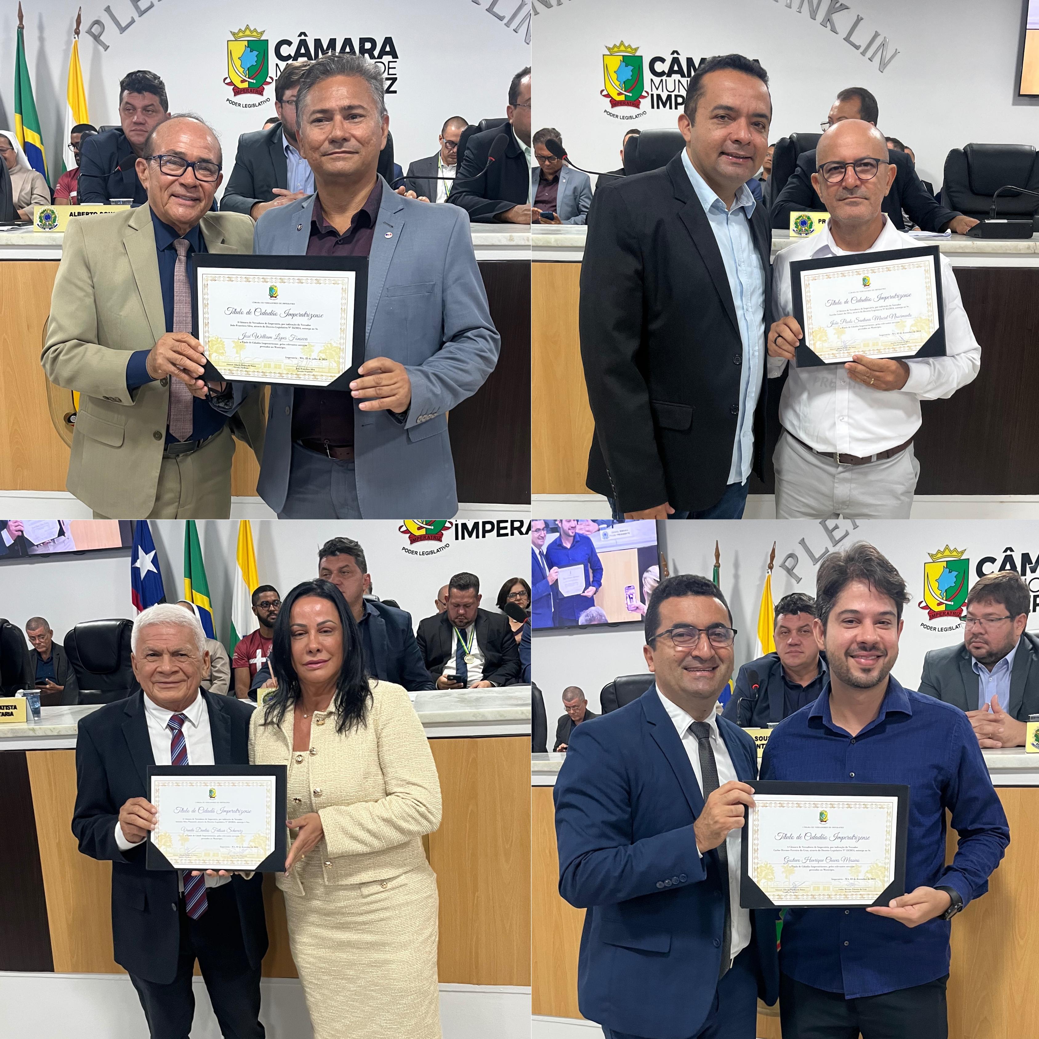 Câmara Municipal de Imperatriz realiza sessão solene para entrega de honrarias